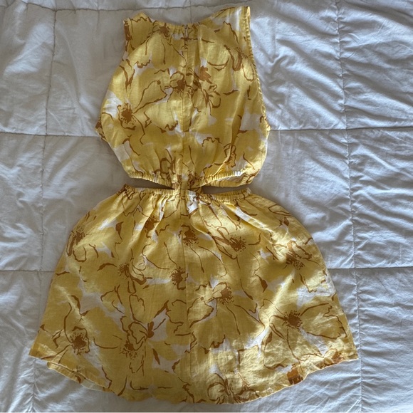 NWT Faithfull the Brand Enditha 100% Linen Mini Dress Willa Floral Size 6 - Picture 3 of 9